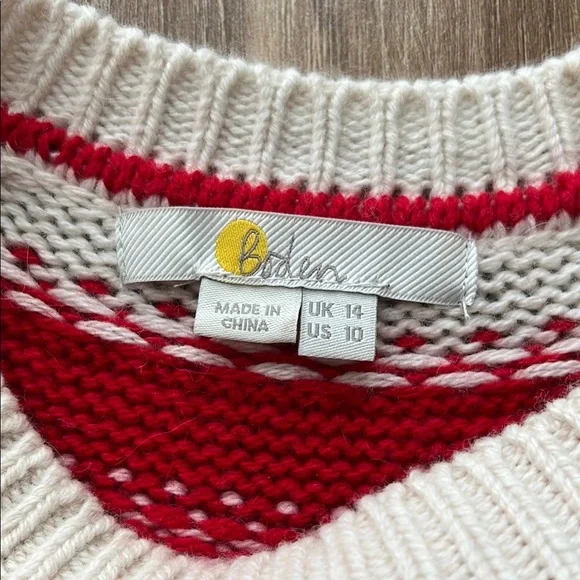 Boden Colorful Chevron Women's Sweater size US 10, UK 14 - Picture 3 of 6